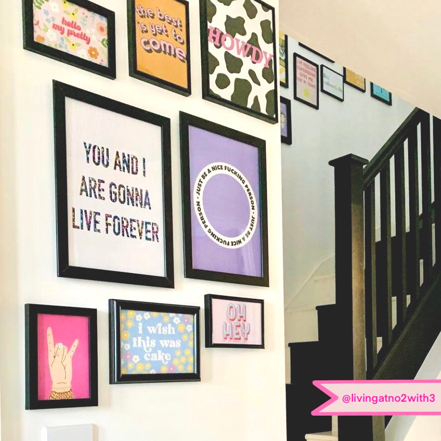 Live Forever Print Posters, Prints, & Visual Artwork Pretty Average   