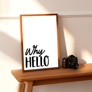 Why Hello Print Posters, Prints, & Visual Artwork Pretty Average