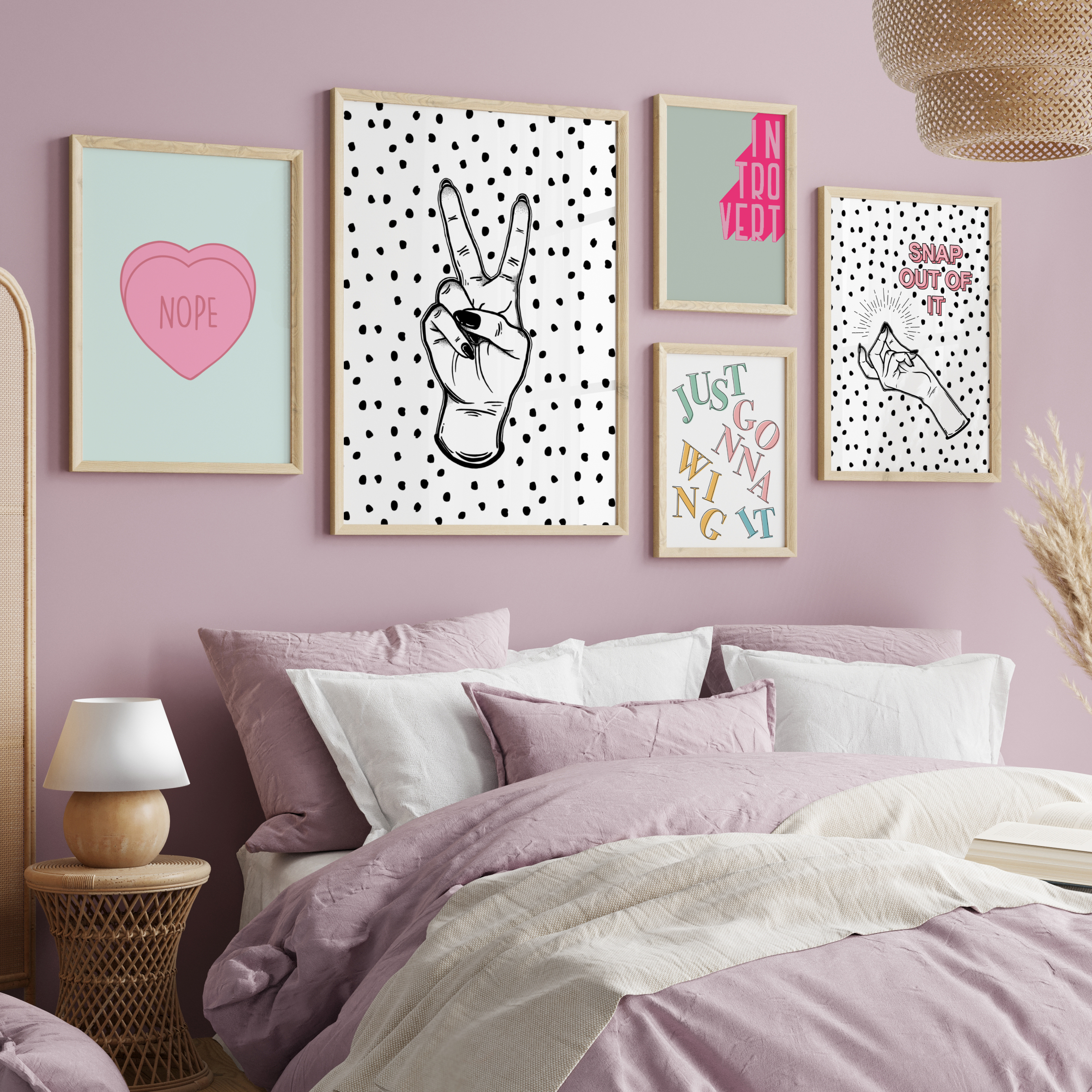 Nope, Love Heart Print Posters, Prints, & Visual Artwork Pretty Average   