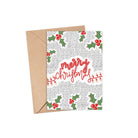 Merry Christmas (Holly) | A6 Greeting Card  Pretty Average   