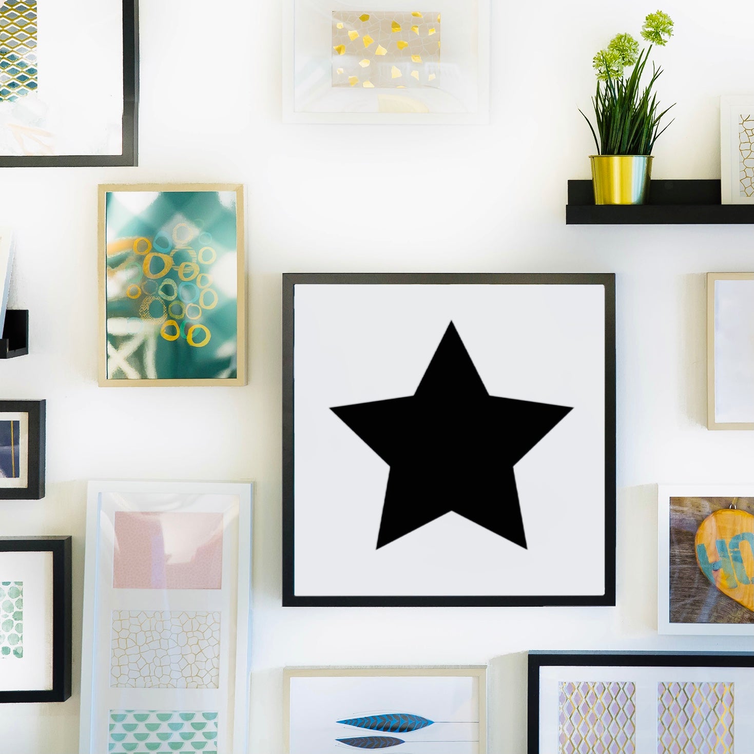 Black Star Print (Square) Posters, Prints, & Visual Artwork Pretty Average   